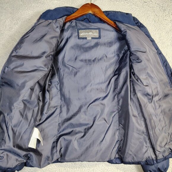 Eddie Bauer Puffer Jacket Women's Medium Blue Down EB650 Full Zip Outdoor Winter - Picture 11 of 15